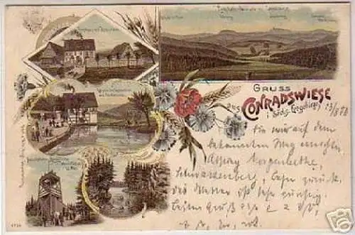 08518 Ak Lithographie Gruß aus Conradswiese im Erz.1900