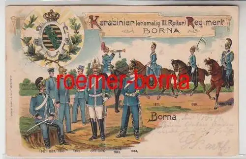 82774 Ak Borna Karabinier (ehemalig III. Reiter) Regiment 1899