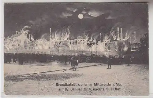 70494 Ak Brandkatastrophe in Mittweida am 18. Januar 1914