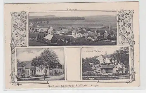 71439 Mehrbild Ak Gruß aus Schönfeld Pfaffroda im Erzgebirge 1909