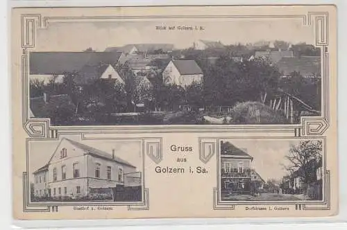 67872 Mehrbild Ak Gruß aus Golzern in Sachsen Gasthof usw. 1915