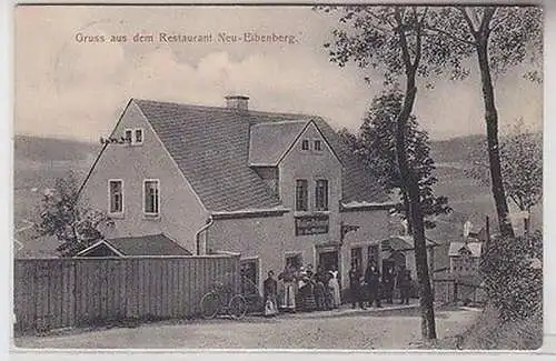 64962 Ak Gruß aus dem Restaurant Neu-Eibenberg 1911