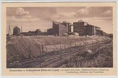 61843 Ak Braunkohlen- und Großkraftwerk Böhlen bei Leipzig um 1930