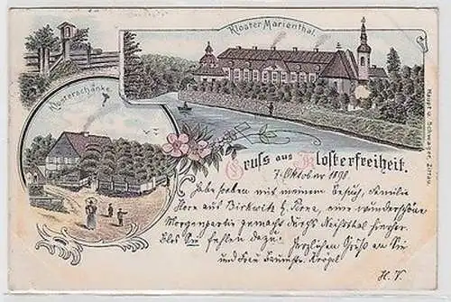 62525 Ak Lithographie Gruss aus Klosterfreiheit 1898