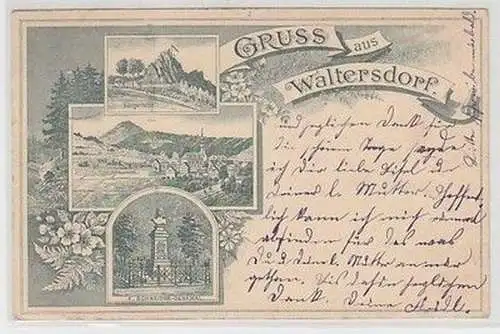 59329 Mehrbild Ak Gruß aus Waltersdorf Sängerhöhe, Schneider Denkmal 1898