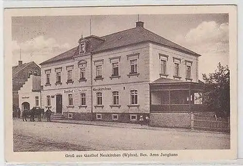 44732 Ak Gruß aus Gasthof Neukirchen (Wyhra) 1927