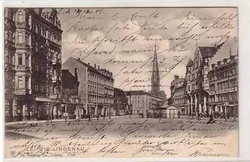 10/5 Ak Leipzig Lindenau Marktplatz 1901