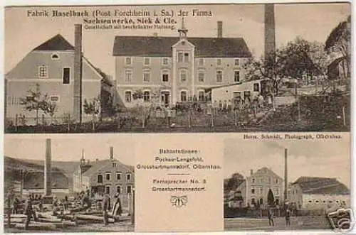 08531 Ak Fabrik Haselbach der Firma Sachsenwerke 1915