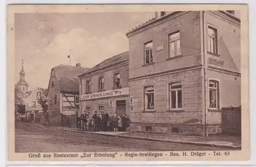 95697 Ak Gruß aus Regis-Breitingen Gasthaus zur Erholung 1925