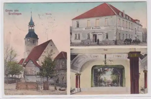 95700 Mehrbild Ak Gruß aus Breitingen Kirche, Gasthof mit Saal 1910