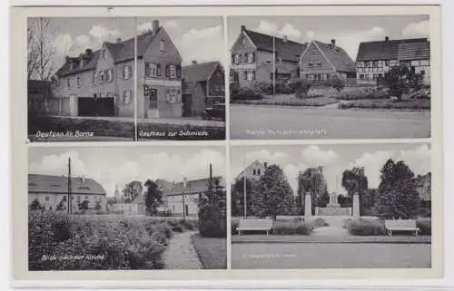 95346 Mehrbild Ak Deutzen Kreis Borna Gasthaus zur Schmiede usw. 1940