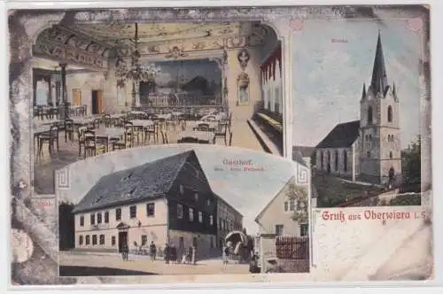 95115 Mehrbild Ak Gruß aus Oberwiera Gasthof, Kirche usw. 1905