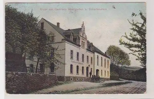 91324 Ak Gruß aus Gasthaus Hopfgarten bei Scharfenstein 1915