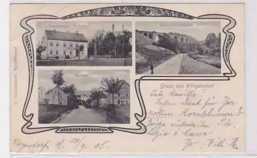 91630 Mehrbild Ak Gruß aus Wittgensdorf Restaurant, Kolonie, Viadukt 1905