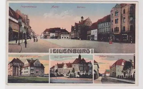 86256 Mehrbild Ak Eilenburg Belianstrasse, Gymnasium usw. 1923