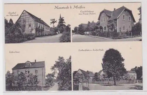 71943 Mehrbild Ak Naustadt bei Meißen Gasthof usw. um 1920