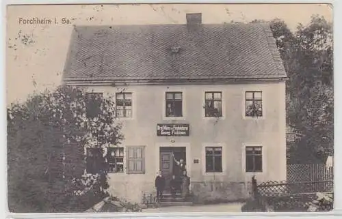 69360 Ak Forcheim in Sachsen Feinbäckerei Georg Fichtner 1918
