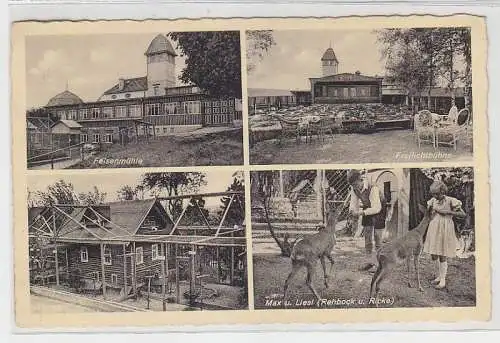 69463 Mehrbild Ak Gruß vom Restaurant Felsenmühle Ebersbach Sachsen 1937