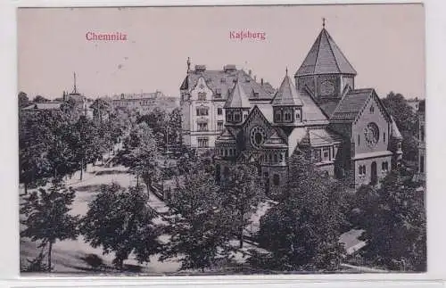 68681 Ak Chemnitz Kassberg mit Synagoge um 1910