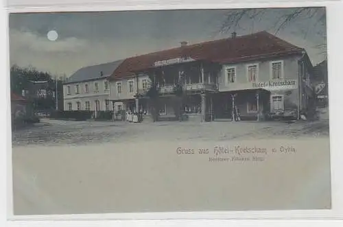 67801 Ak Gruss aus Hotel Kretscham in Oybin um 1900