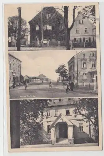 69137 Ak Hainichen in Sachsen Wettinstrasse mit Kirche 1905