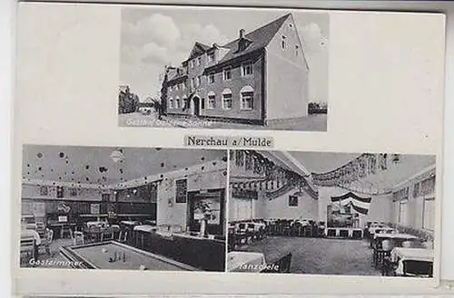 67028 Mehrbild Ak Nerchau an der Mulde Gasthof Goldene Sonne 1935