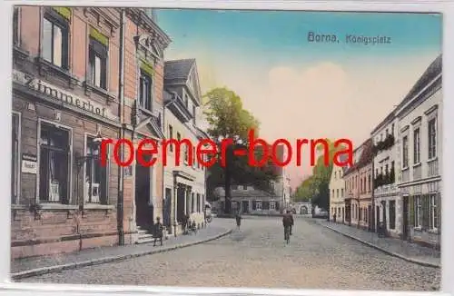 64270 Ak Borna Königsplatz mit Restaurant Zimmerhof 1937