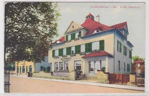 60765 Ak Großschönau in Sachsen Café Hentsch um 1920