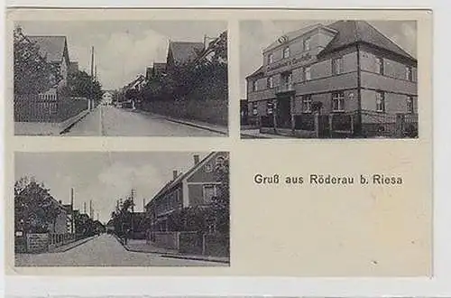 43315 Mehrbild Ak Gruß aus Röderau bei Riesa Sparkasse usw. 1934