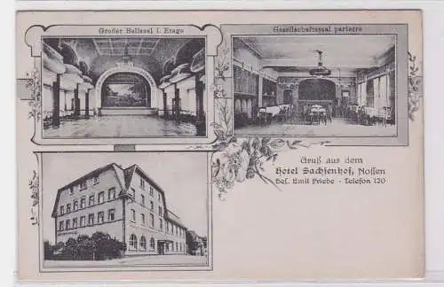 53537 Mehrbild Ak Gruß aus dem Hotel Sachsenhof Nossen um 1920