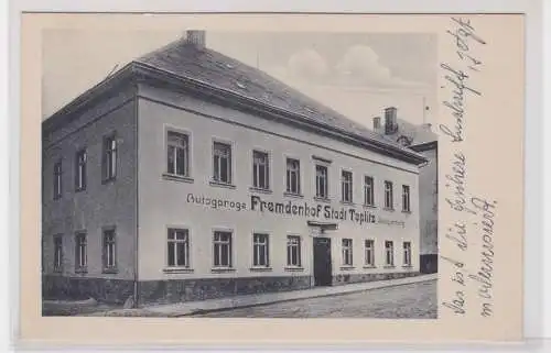 42076 Ak Zöblitz Fremdenhof Stadt Teplitz um 1930