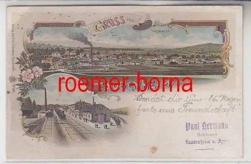 68287 Ak Gruß aus Meerane Schwanefelderstrasse 1900