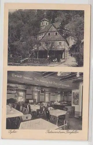 68124 Mehrbild Ak Oybin Restaurant 'Zum Burgkeller' um 1930