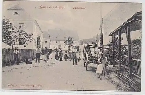 61832 Ak Gruss aus Luppa Dorfstrasse 1912