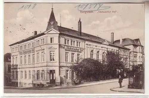 59570 Feldpost Ak Burgstädt Hotel "Sächsischer Hof" 1917