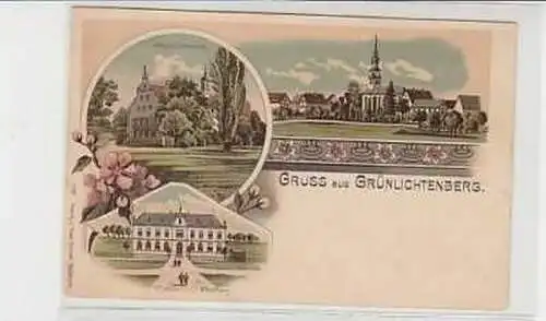 39898 Ak Lithographie Gruß aus Grünlichtenberg 1903