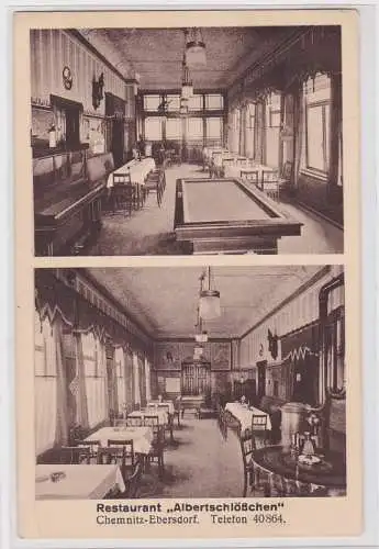 88482 Mehrbild Ak Chemnitz Ebersdorf Restaurant 'Albertschlößchen' um 1930