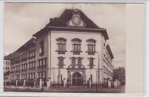 87318 Foto Ak III. Realschule zu Leipzig Wundtstraße 2 um 1910