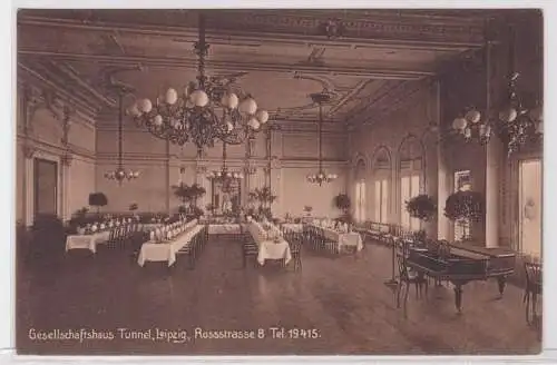 85505 AK Gesellschaftshaus Tunnel, Leipzig, Rossstrasse 8 - Innenansicht 1913