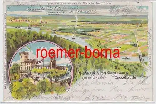 74574 Ak Lithografie Gruss vom Osterberg Cossebaude Hotel Carl Seifert 1902