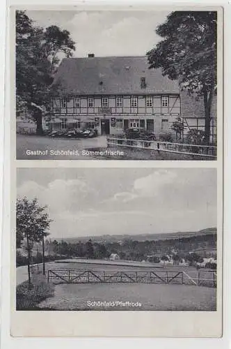 71204 Mehrbild Ak Gasthof Schönfeld Pfaffroda 1939