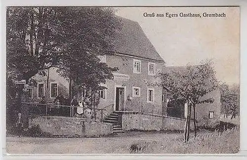 65617 Ak Gruß aus Grumbach Egers Gasthaus um 1915