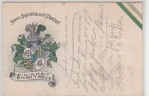 62866 Studentika Ak Leipzig Ferro Saxonia sei´s Panier! 1908