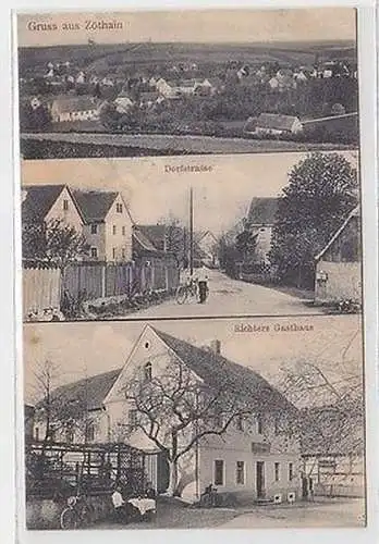 62858 Mehrbild Ak Gruß aus Zöthain Dorfstraße, Richters Gasthaus um 1910