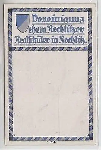 63045 Studentika Ak Vereinigung ehemaliger Rochlitzer Realschüler Rochlitz 1919