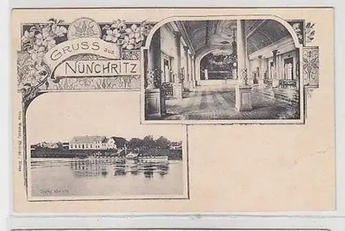 63321 Mehrbild Ak Gruß aus Nünchritz Gasthof 1908