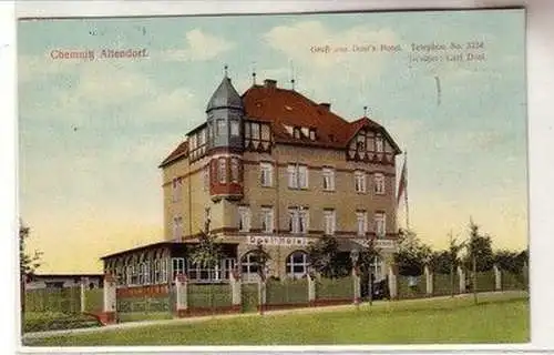 61139 Ak Gruß aus Dost´s Hotel Chemnitz Altendorf 1915