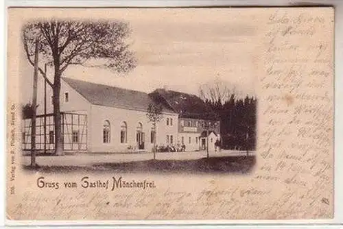 59569 Ak Gruß vom Gasthof Mönchenfrei bei Brand Erbisdorf 1907