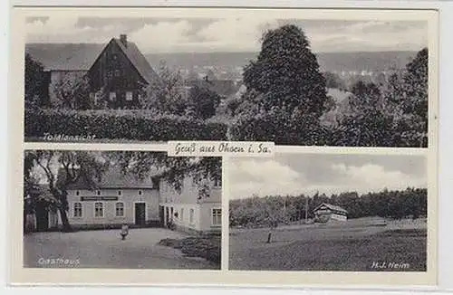 58662 Mehrbild Ak Gruß aus Ohorn in Sachsen Gaststätte zur Silberweide um 1930