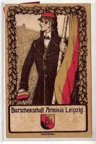 42411 Ak Studentika Burschenschaft Arminia Leipzig 1914